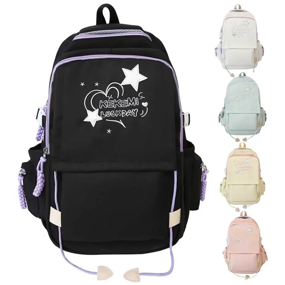 TAVIMART  -  Cute Star Casual Travel Daypack with Adjustable Strap Preppy Backpack School Bag for Girls School Travel