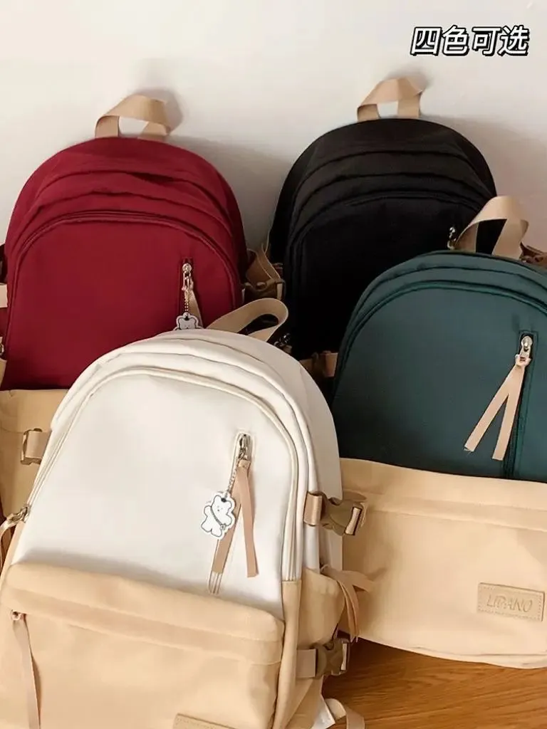 TAVIMART  -  Japanese Ins Retro Trend Casual Women's Shoulder Bag High School Students Junior High School Students Bag Simple Travel Backpack