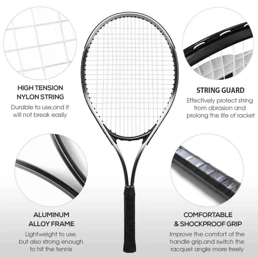 Tennis Racket Lightweight Shockproof Tennis Racquet with Carry Bag for Outdoor Beach 2022 New