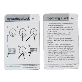 Tip Card #04 How to Pick a Lock : Visual, and Written Lock Picking Instruction