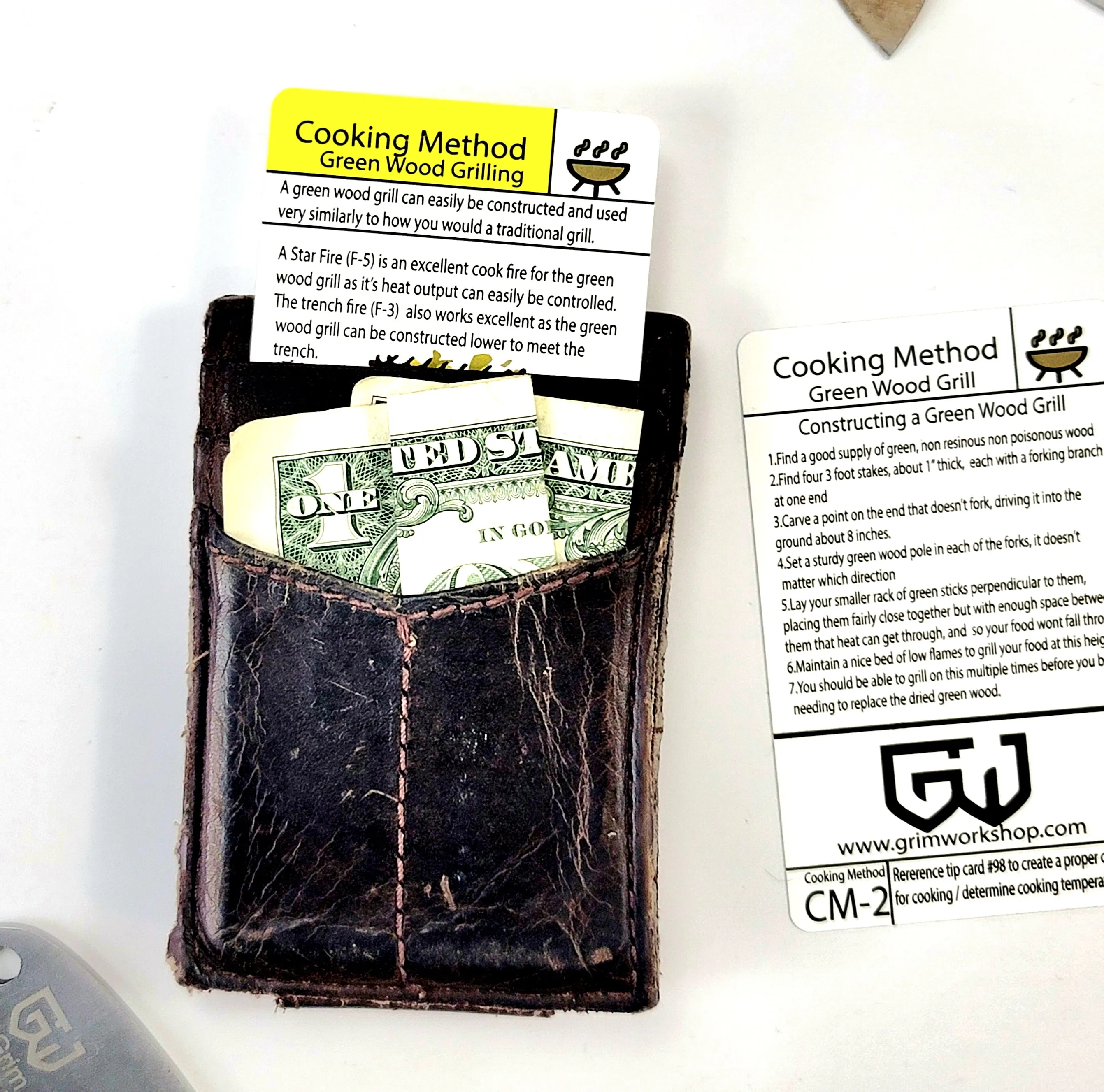 Tip Card CM-2: Campfire Cooking Bushcraft Grill from Green Wood