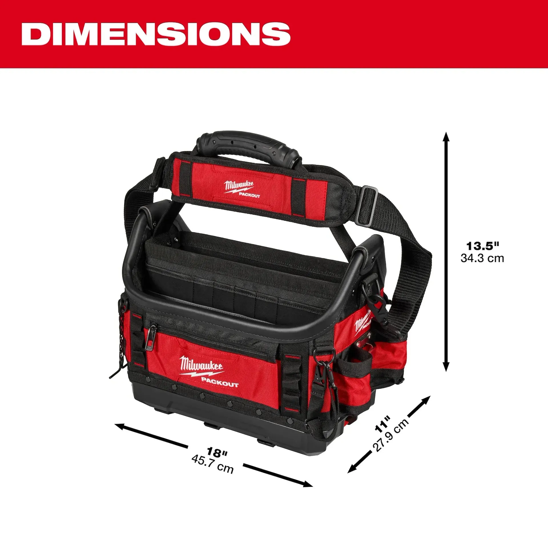 Tool Bag - Milwaukee PACKOUT 15" Structured Tote, 48-22-8317