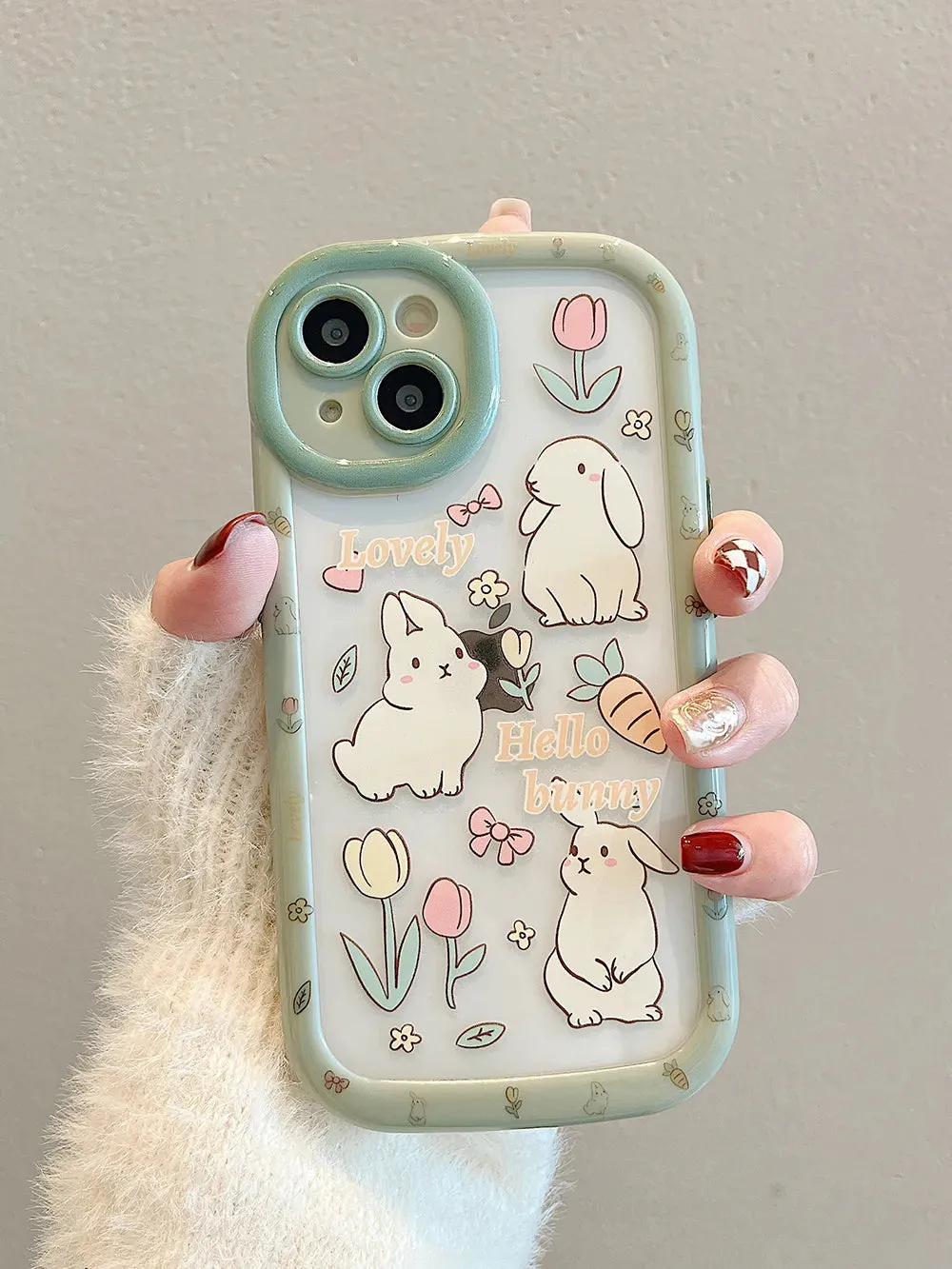 Tulip Bunnies iPhone Case