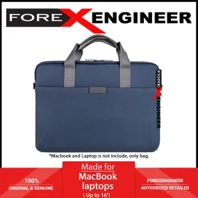 UNIQ Stockholm Protective Nylon Messenger Bag for MacBook and laptops Up to 16" - Abyss Blue