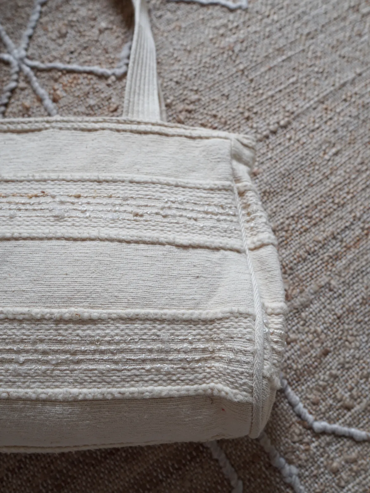 Vintage Natural Woven Textile Bag