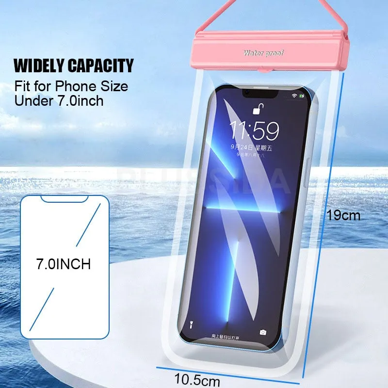 Waterproof Phone Case Under 7.0 inches For iPhone 13 14 Pro Max , Huawei, Xiaomi, Redmi, Note Samsung