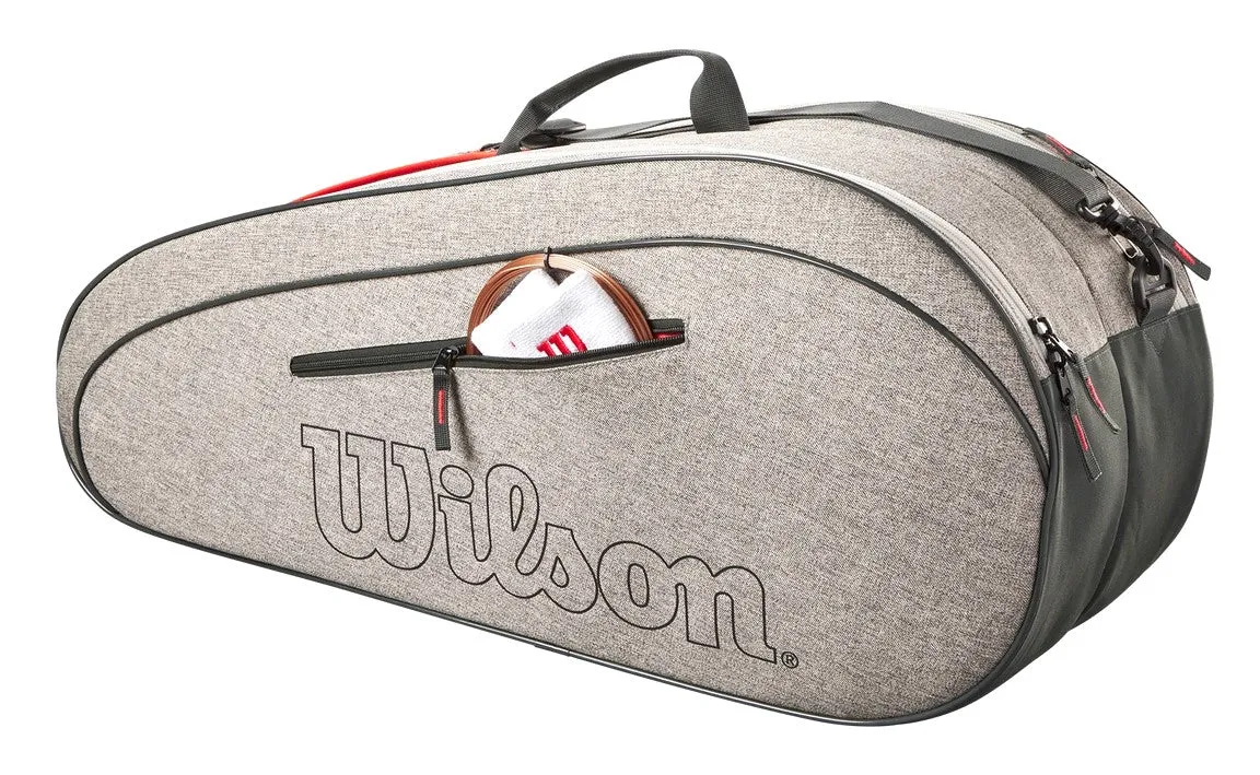 Wilson Team Pack 6-Racquet Bag Heather Grey