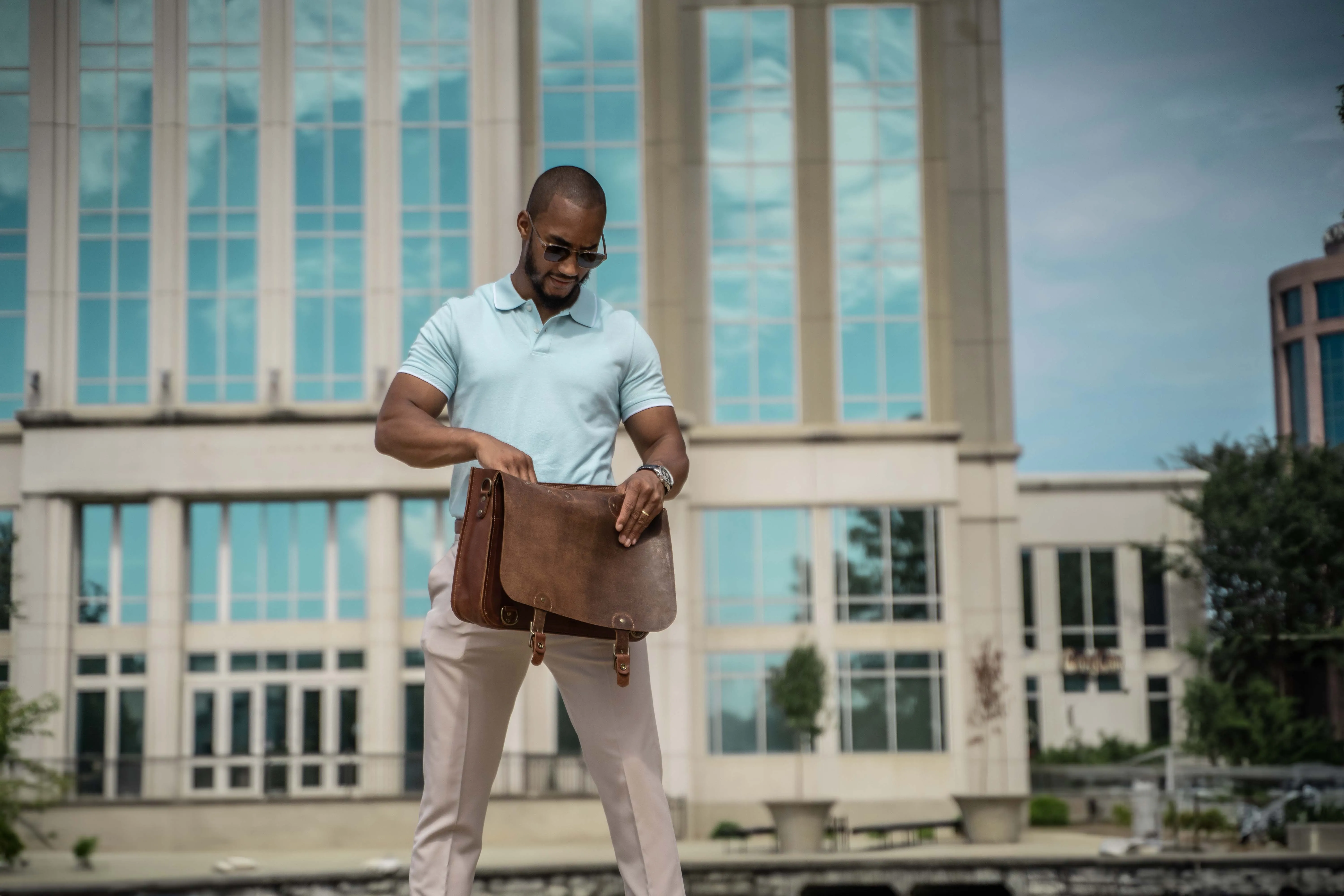 Your Logo   Our Leather - The No. 1860 EXPRESS - Fine Leather Messenger Bag & Briefcase - Custom Logo and Corporate Gifting